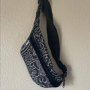 Black and White Patterned Women's Bag